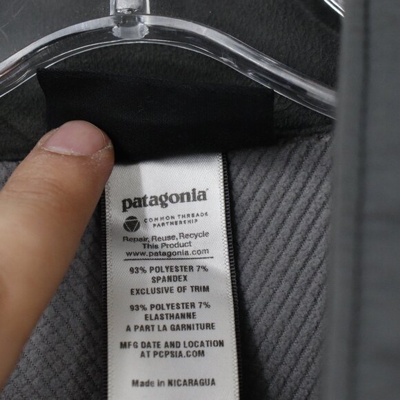 PATAGONIA jacket Men's XL softshell windbreaker full zip gray pockets - Picture 8 of 16